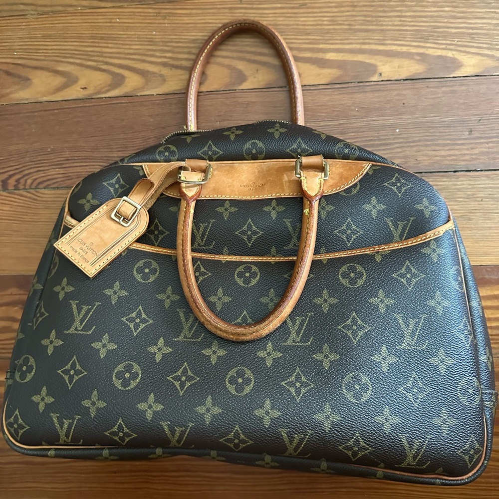 Louis Vuitton Vintage Black and Brown Monogram Bowling Bag